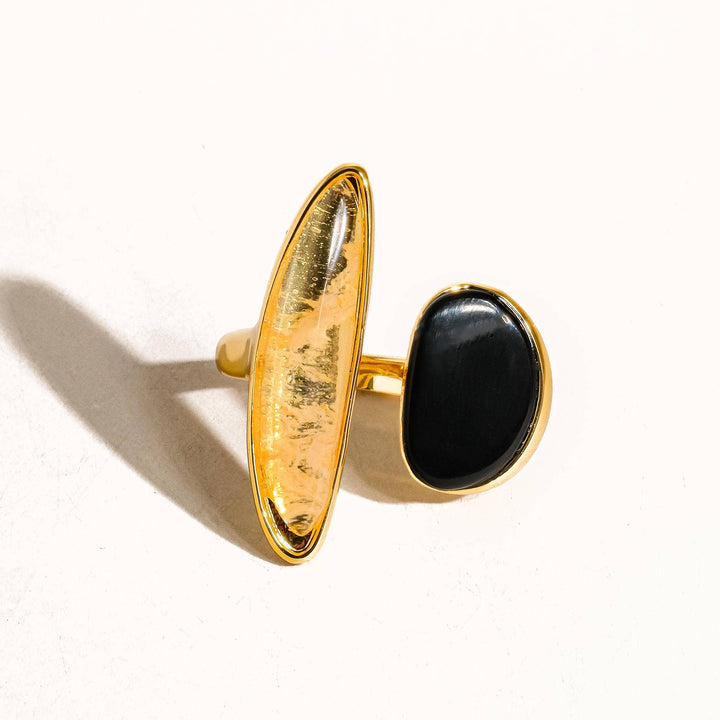 Christophe Black Agate Stone Ring