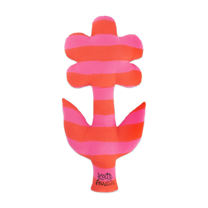 Pink & Red Flower Stripe Pillow