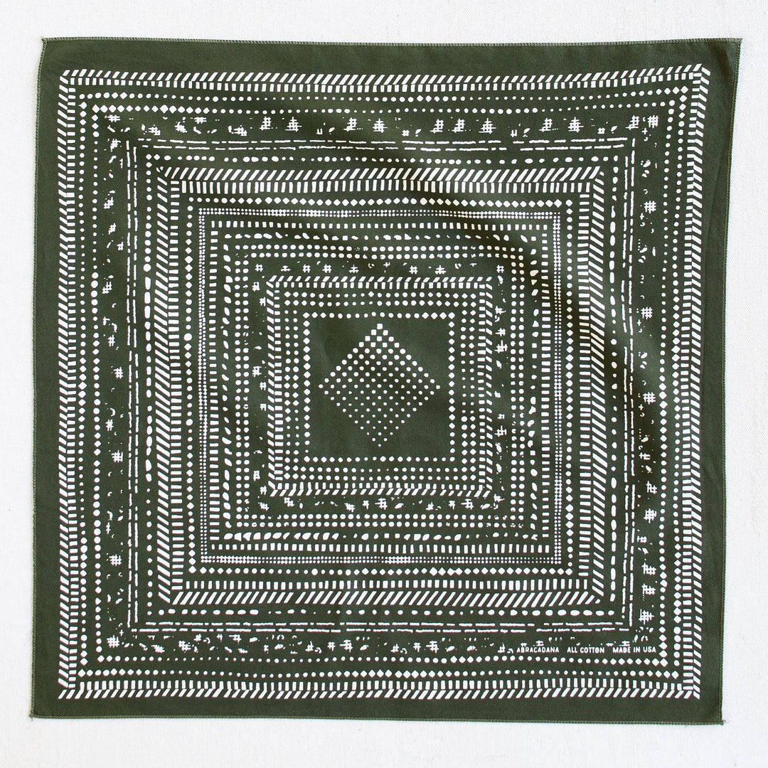 Olive Dot Dash Bandana