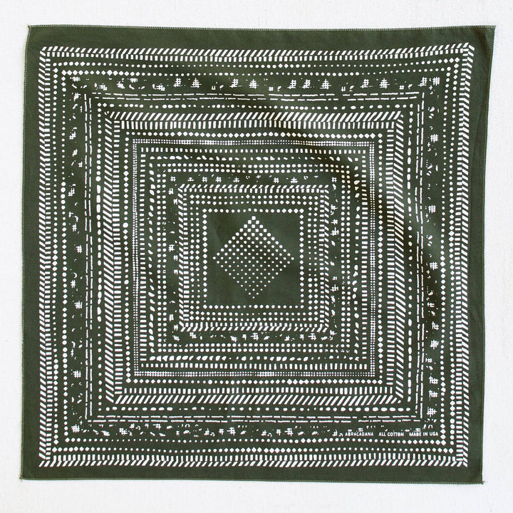 Olive Dot Dash Bandana