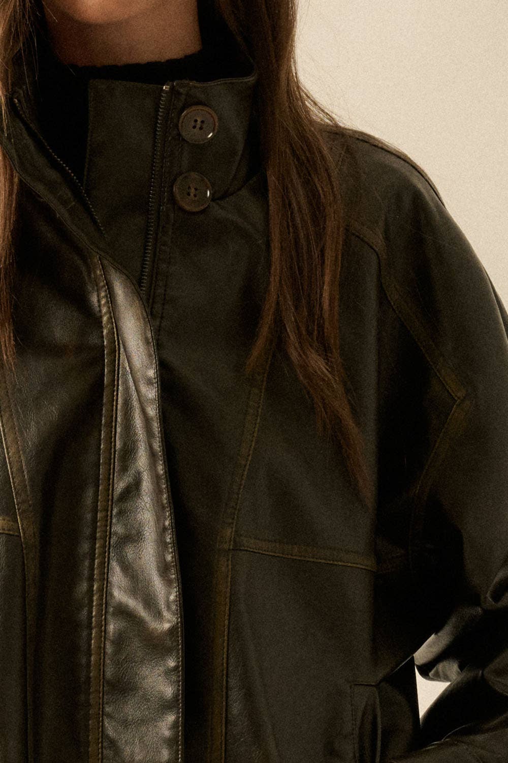 Jane Piping Trimmed Zip-Up Jacket