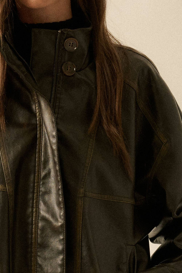 Jane Piping Trimmed Zip-Up Jacket