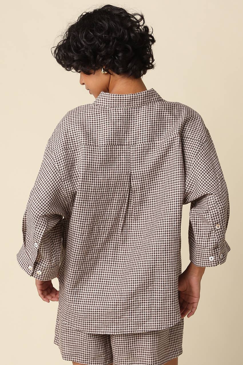 Gabi Gingham Linen Shirt