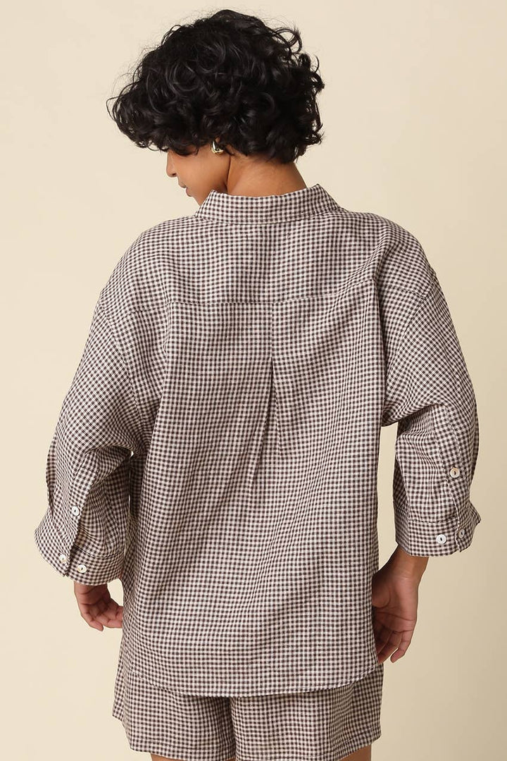 Gabi Gingham Linen Shirt