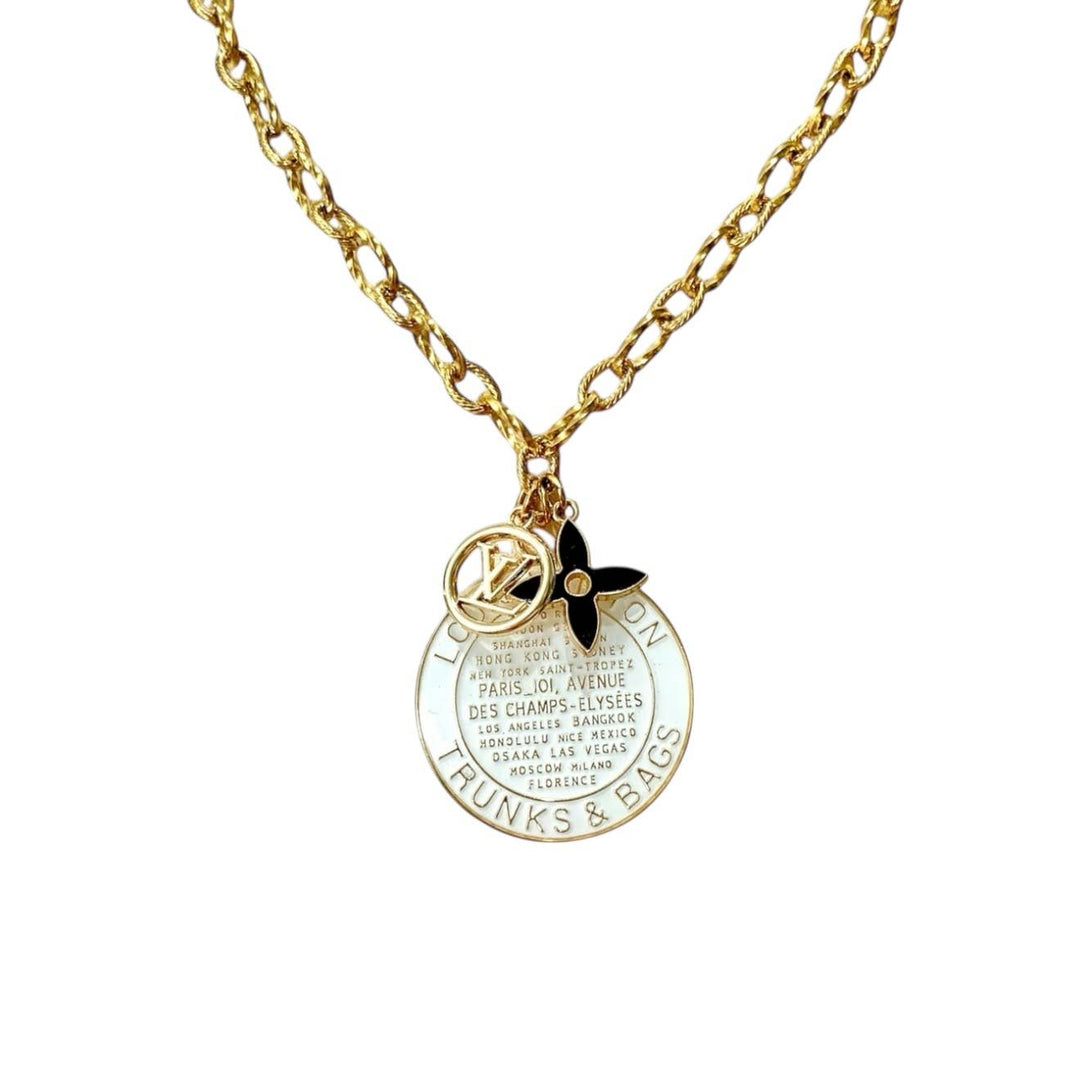 Repurposed LV Vintage Coin Necklace