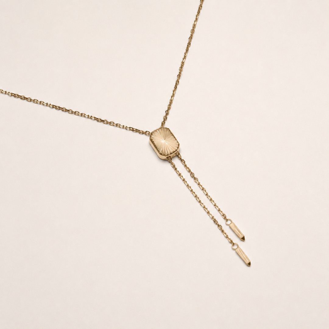 Hayden Bolo Tie Gold Necklace