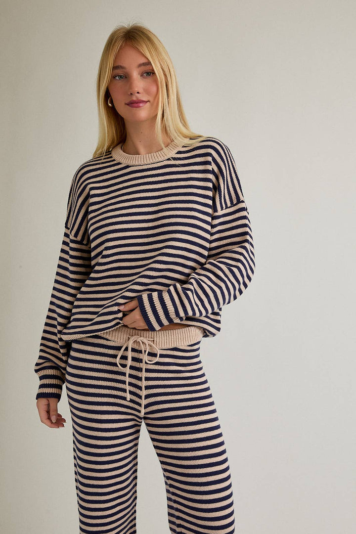 Leslie Striped Crew Sweater