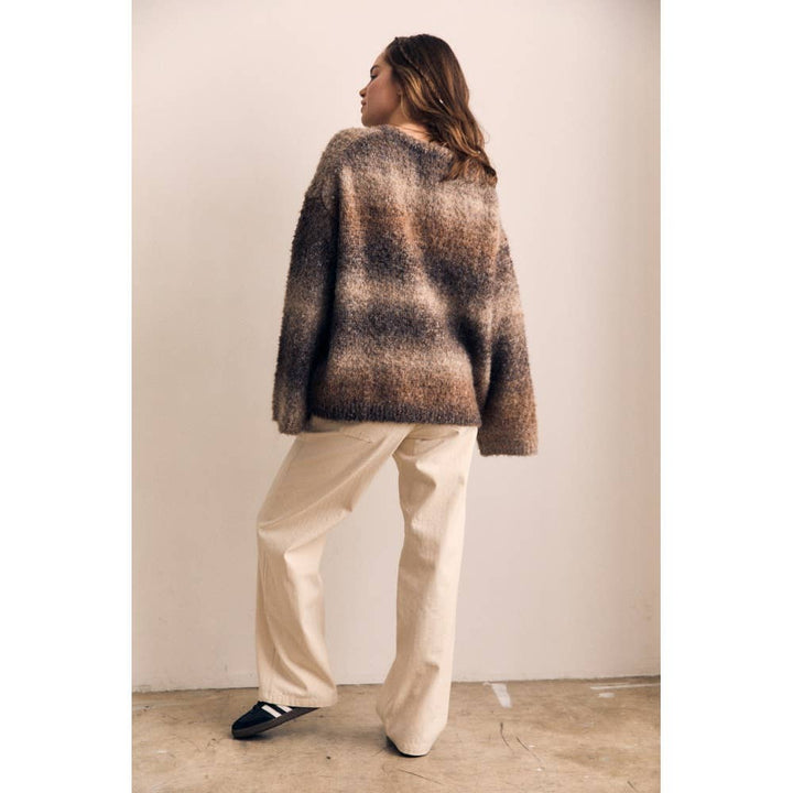 Brown Ombre Retro Sweater