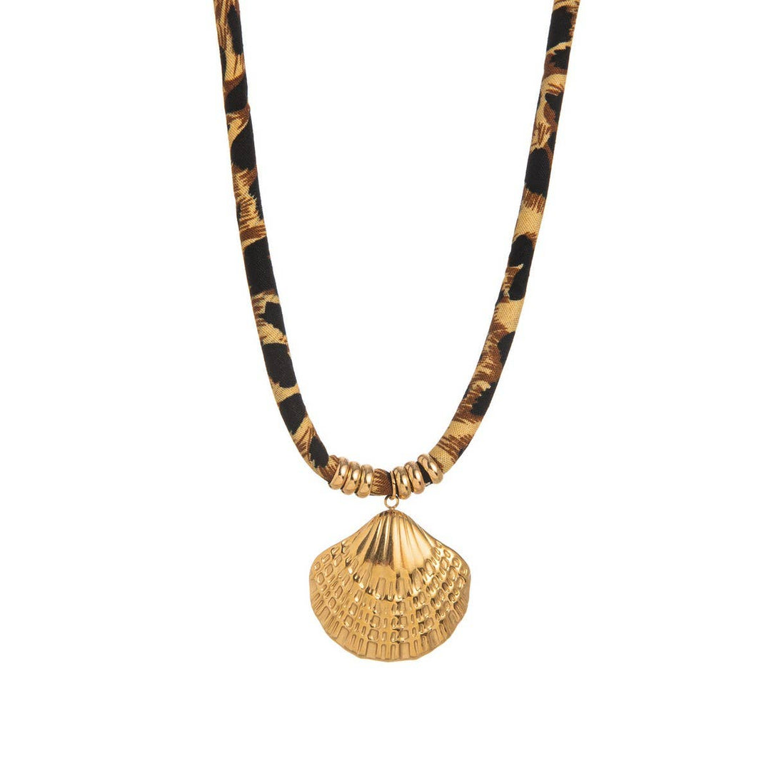 Leopard Velvet Charm Necklace
