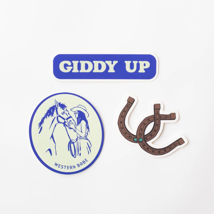 Giddy Up Vinyl Sticker Three-Pack