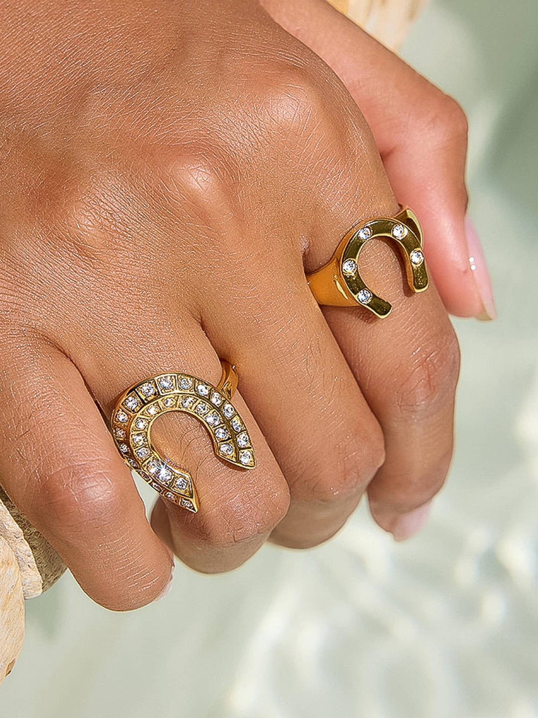 CZ Horseshoe Ring