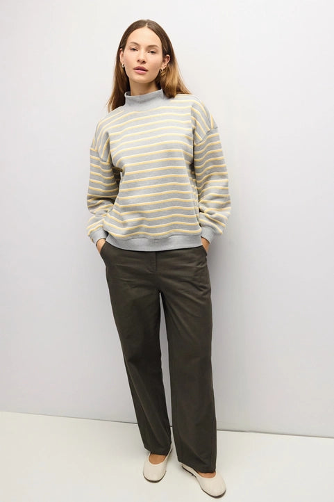 Charlie Striped Mock Neck