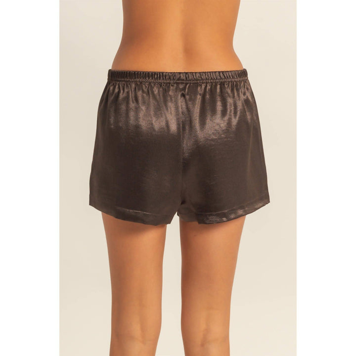 Paige Satin Elastic Waist Shorts