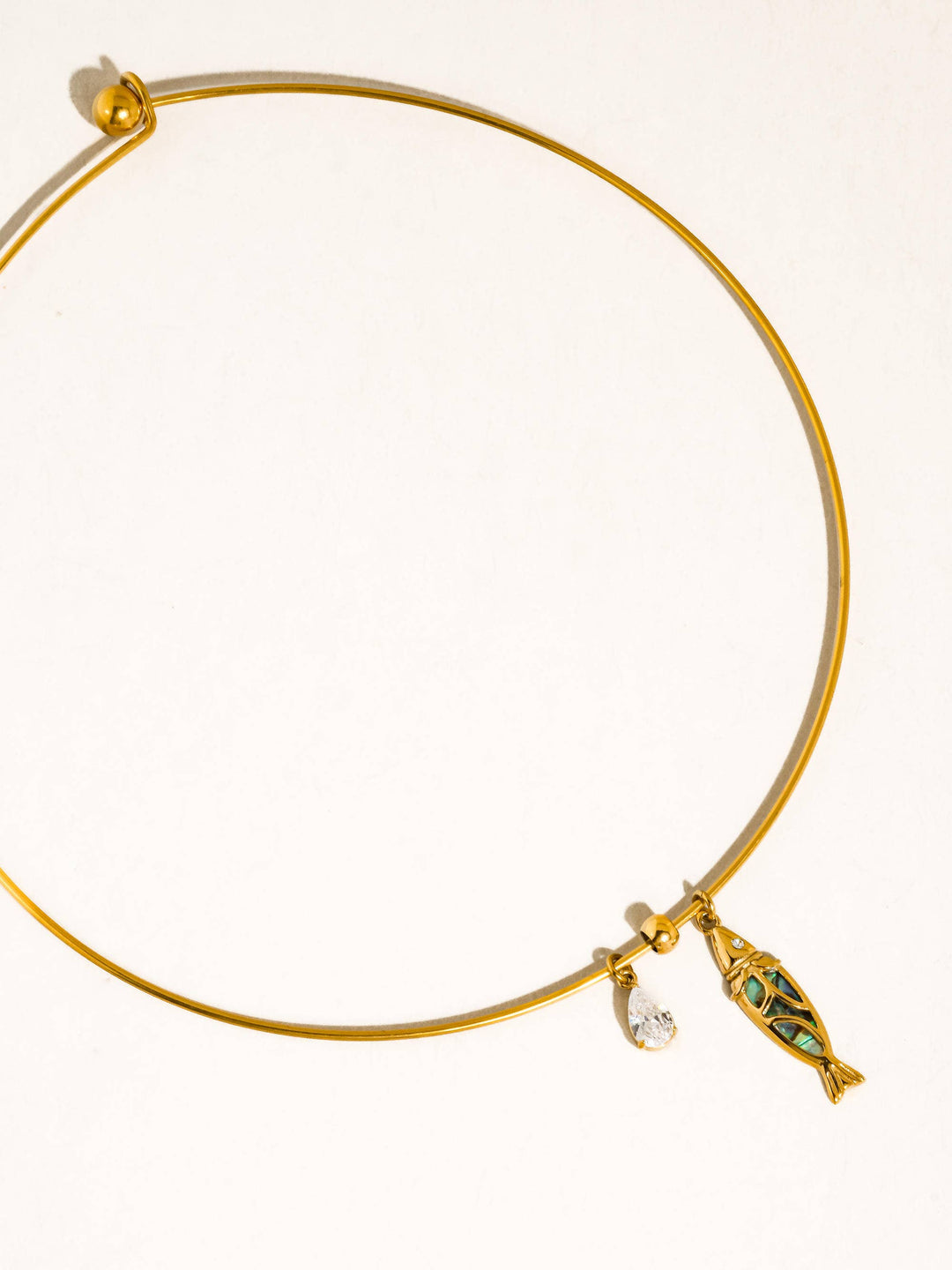 Francine 18K Gold Non-Tarnish Boho Fish Charm Choker