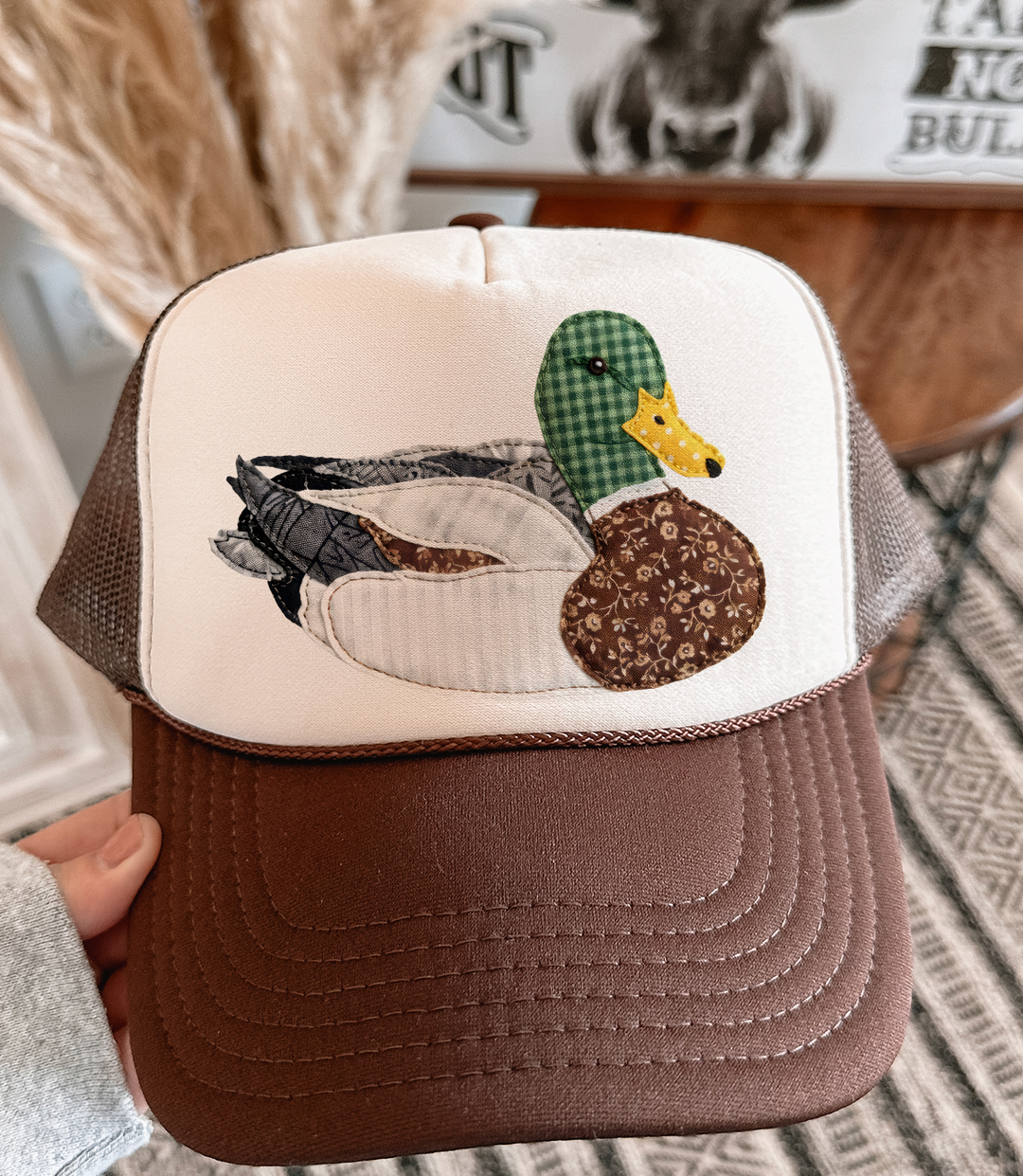 Grannys Patchwork Mallard Trucker Hat
