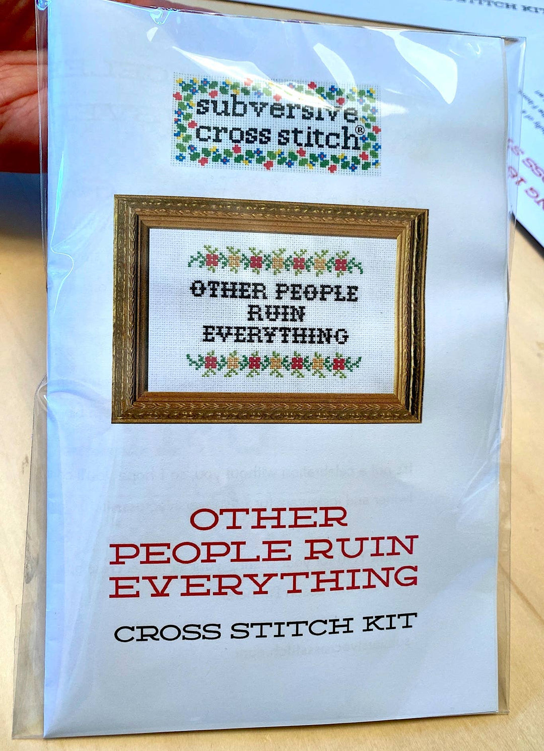Not Today Satan Cross Stitch Kit