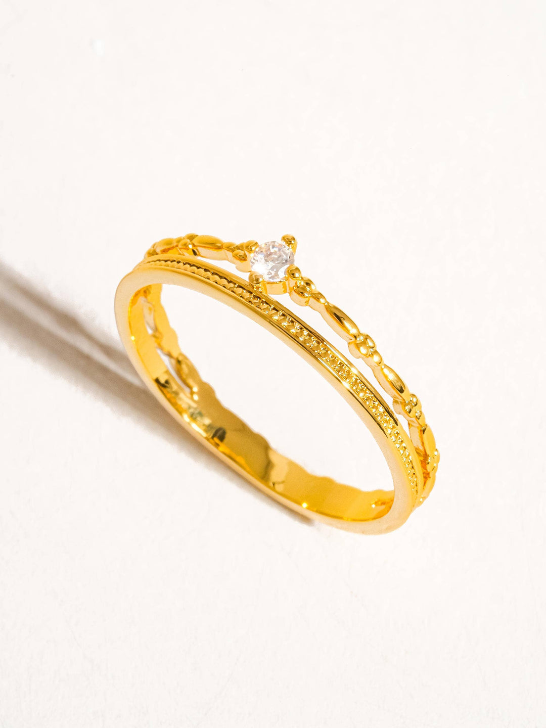 Belen CZ Thin layered Ring