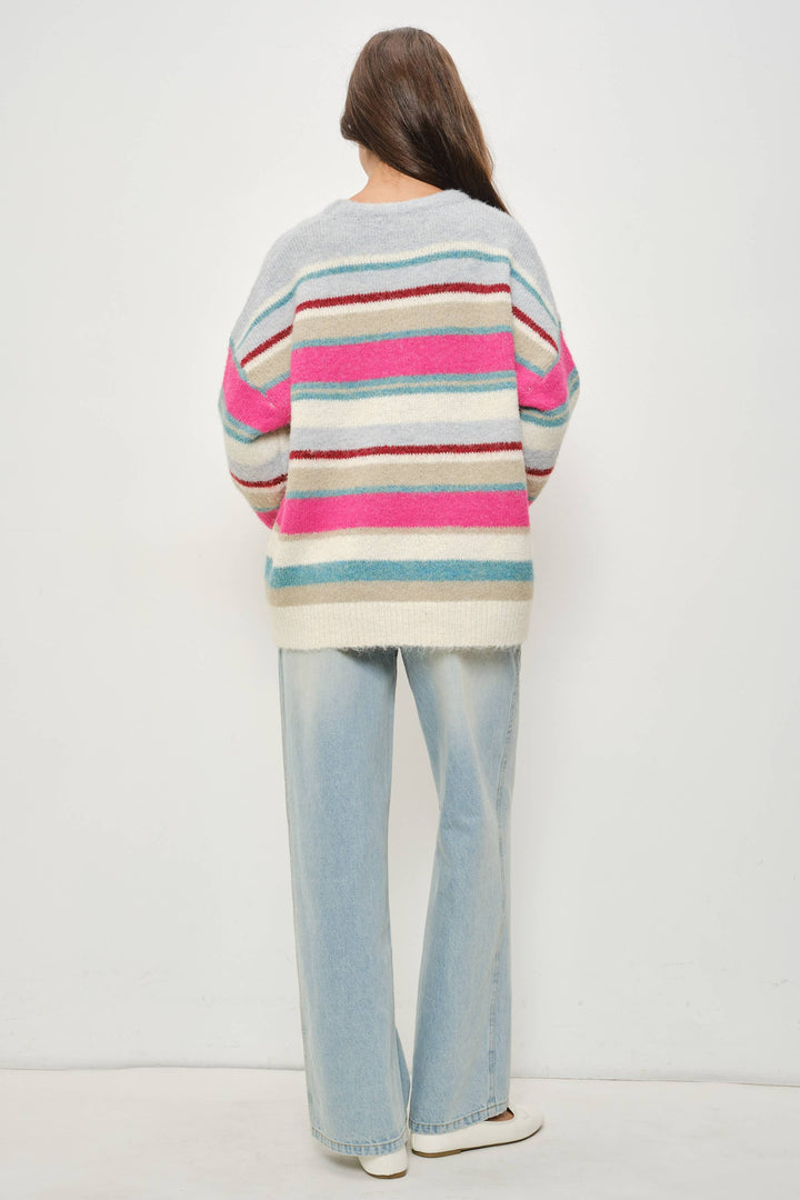 Benna Colorful Stripe Pullover