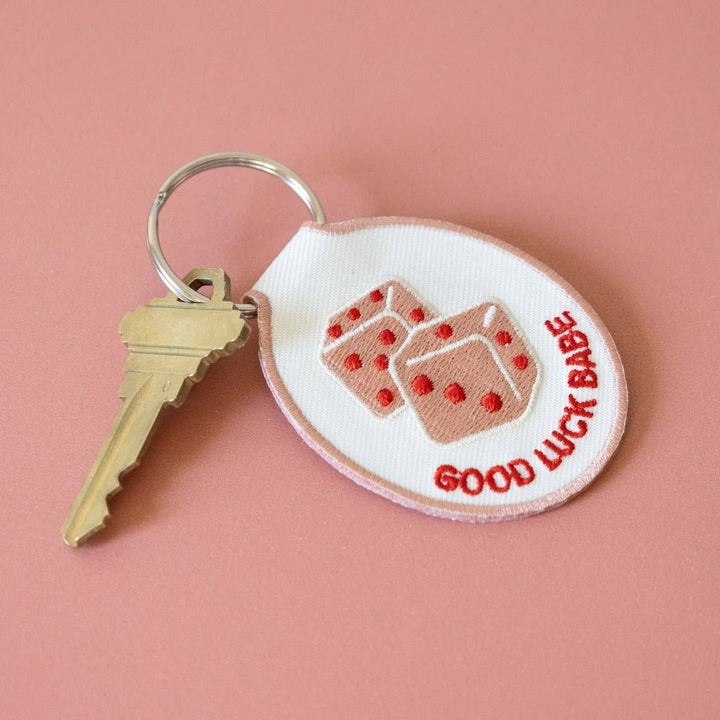 Dice Embroidered Keychain