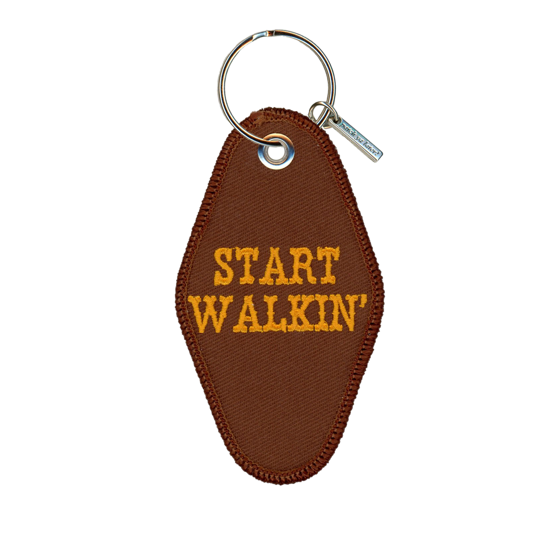 Start Walkin' Embroidered Keychain