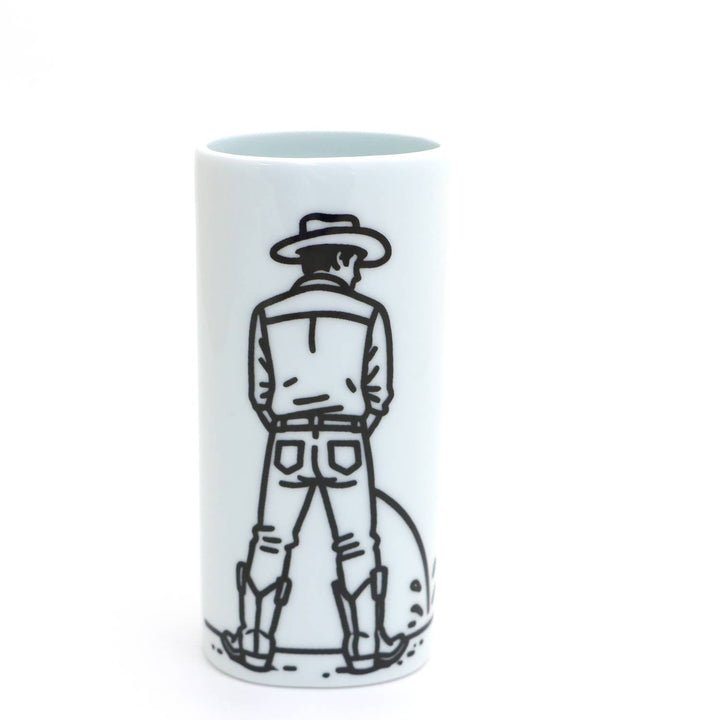 Cowboy Vase