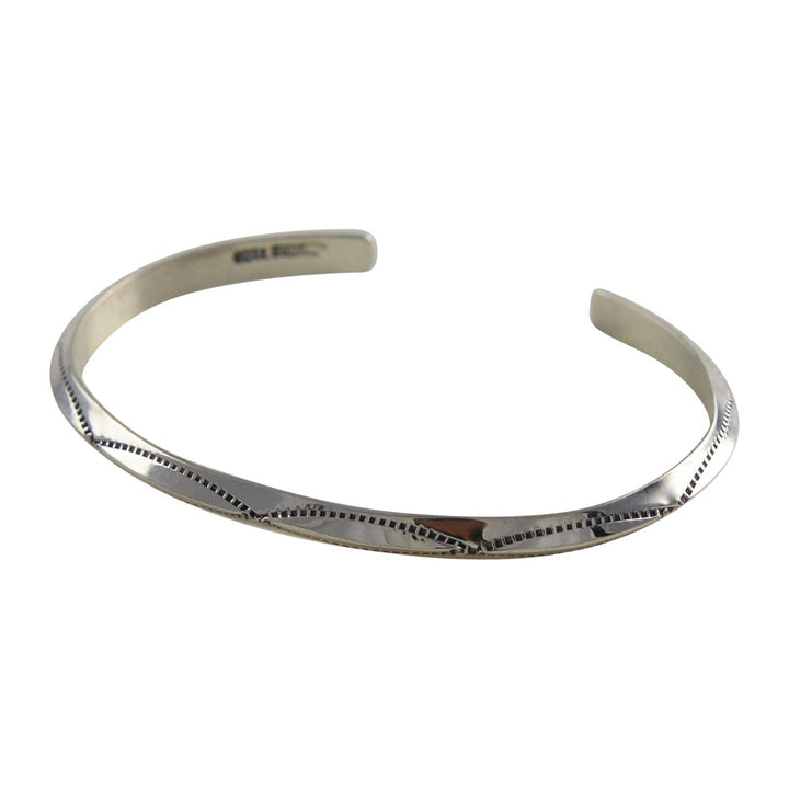 Elaine Sterling Silver Triangle Wire Navajo Bracelet