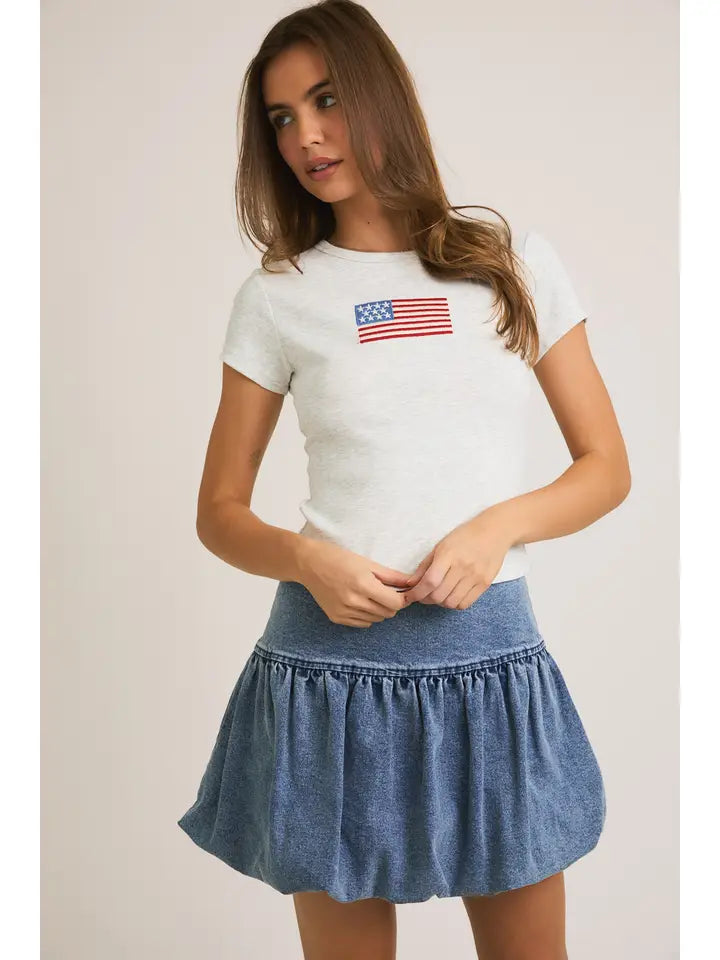 American Flag Short Sleeve Tee