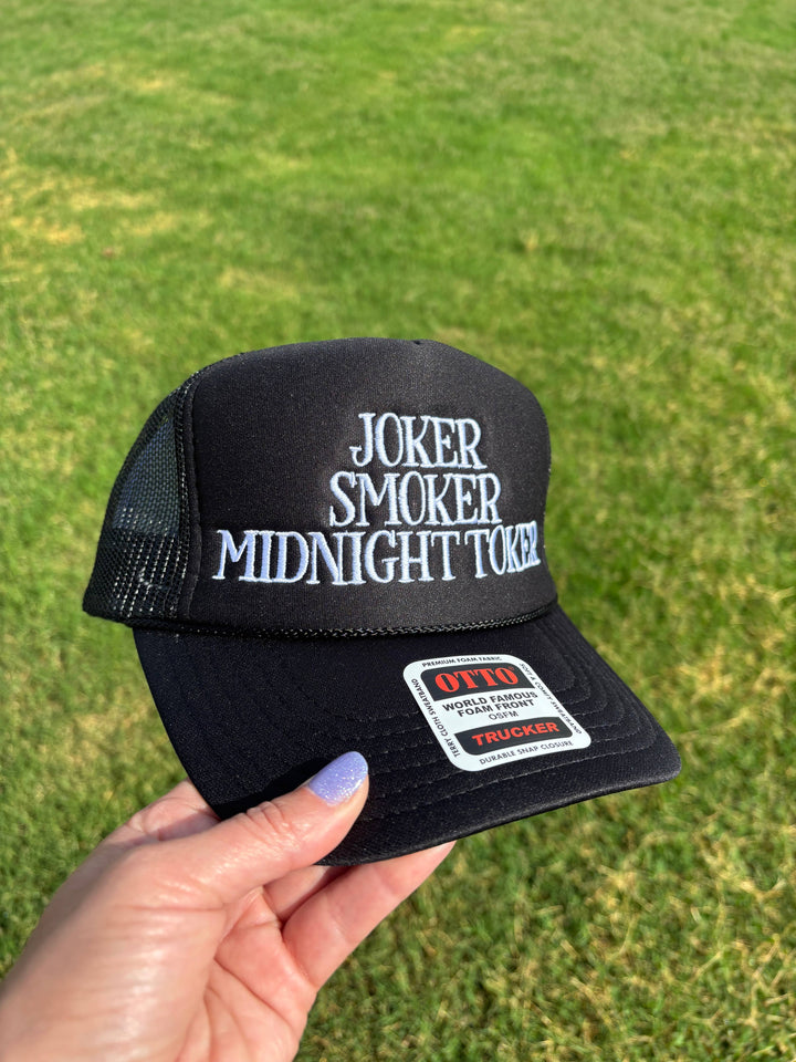 Joker Smoker Midnight Toker Trucker Hat