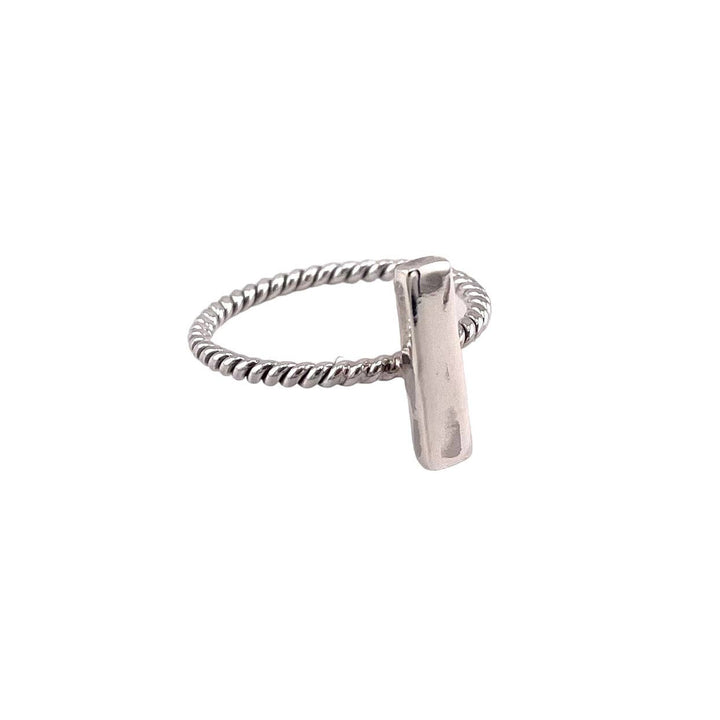 Bar Rope Sterling Silver Ring