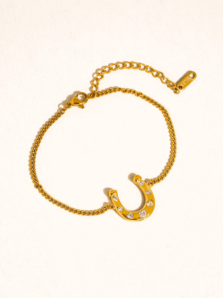 Tundra CZ Horseshoe Chain Bracelet