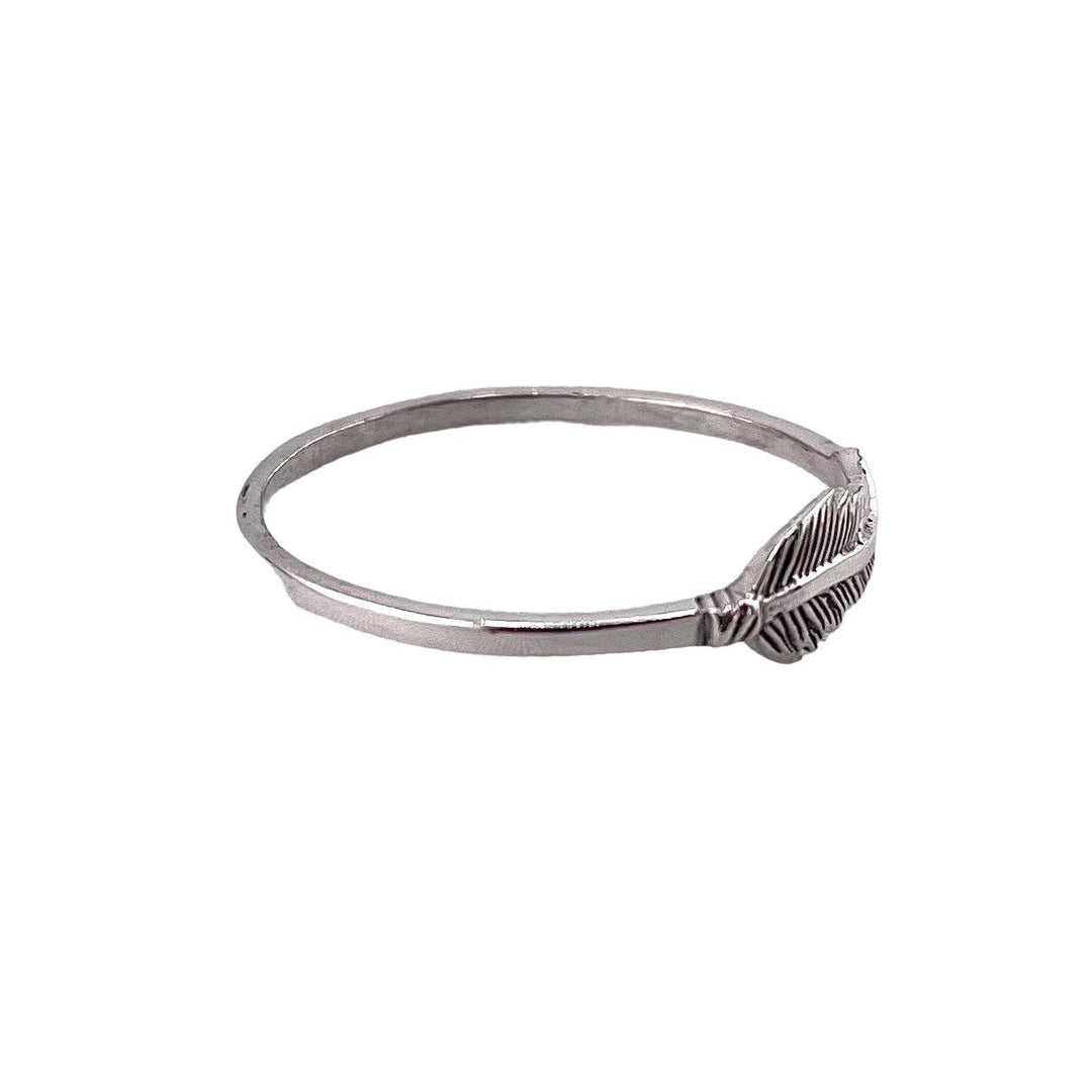 Feather Band Sterling Silver Ring