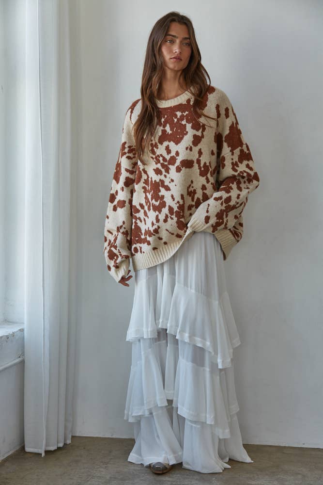 Presley Animal Pattern Sweater