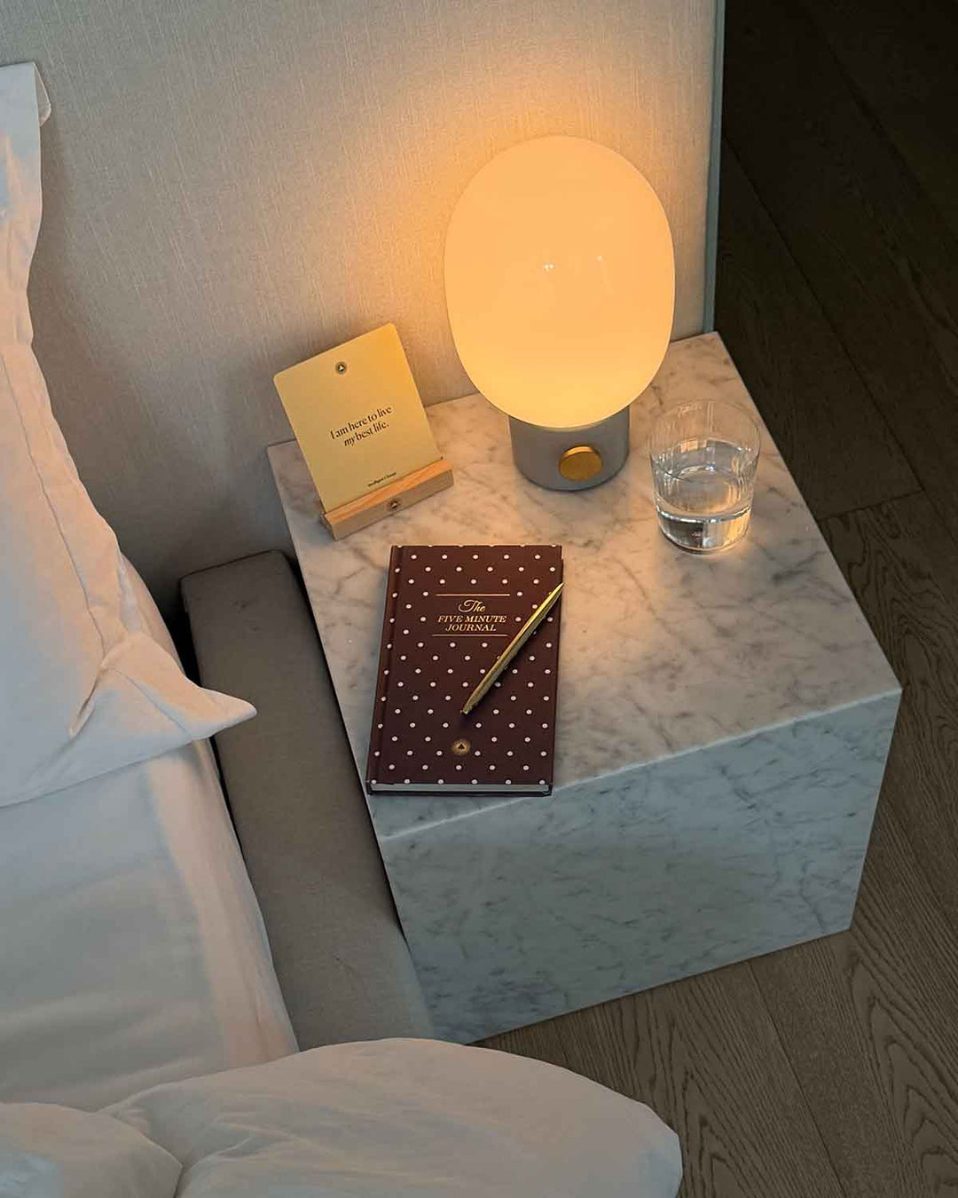 The Five Minute Journal Mocha Polka Dot