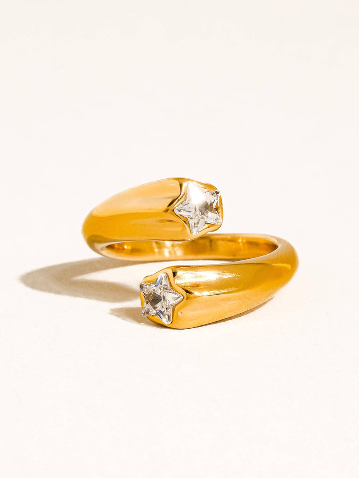 Fenella Double Star CZ Ring