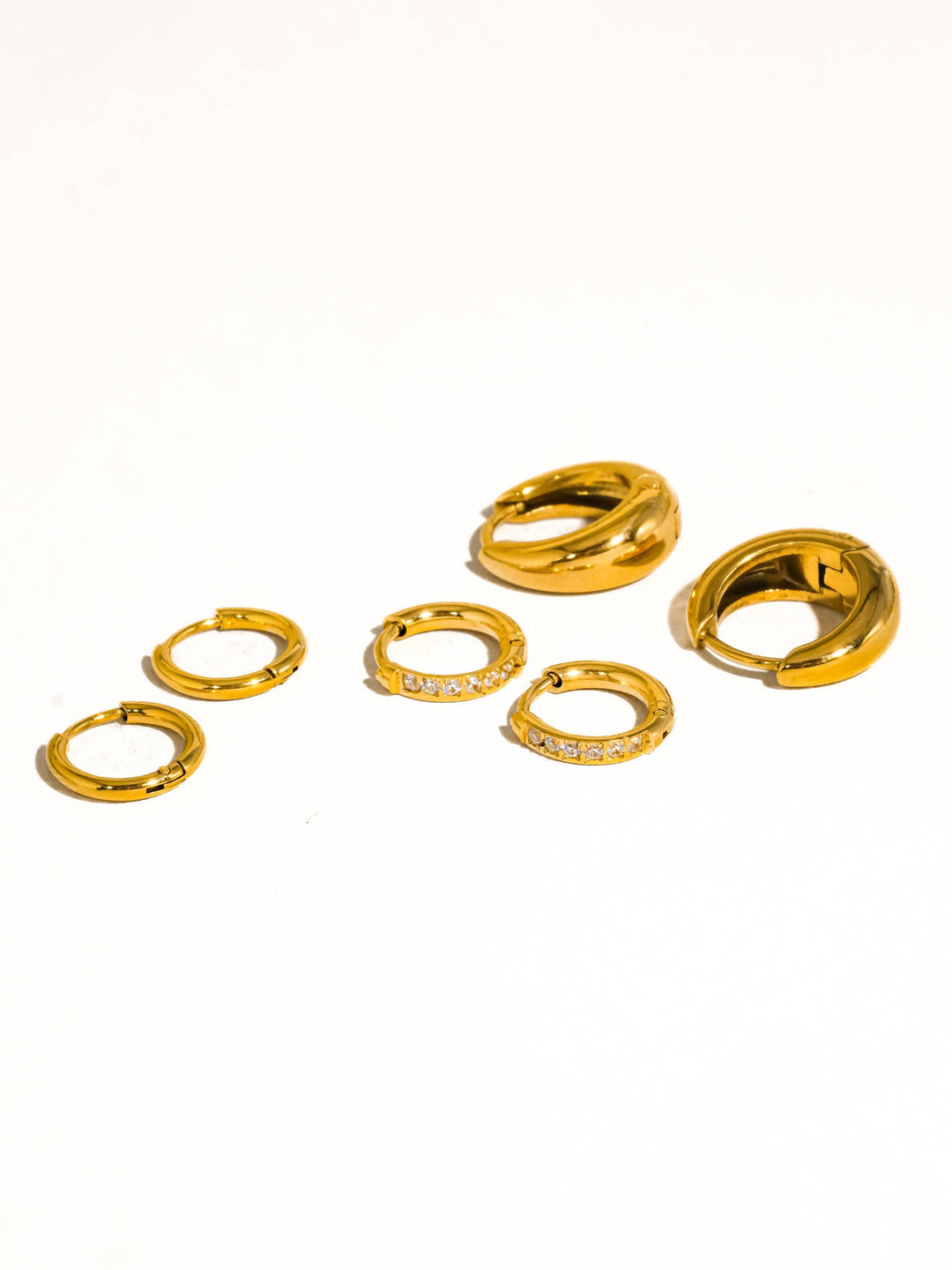 Rayon Glam Hoop Earring Set