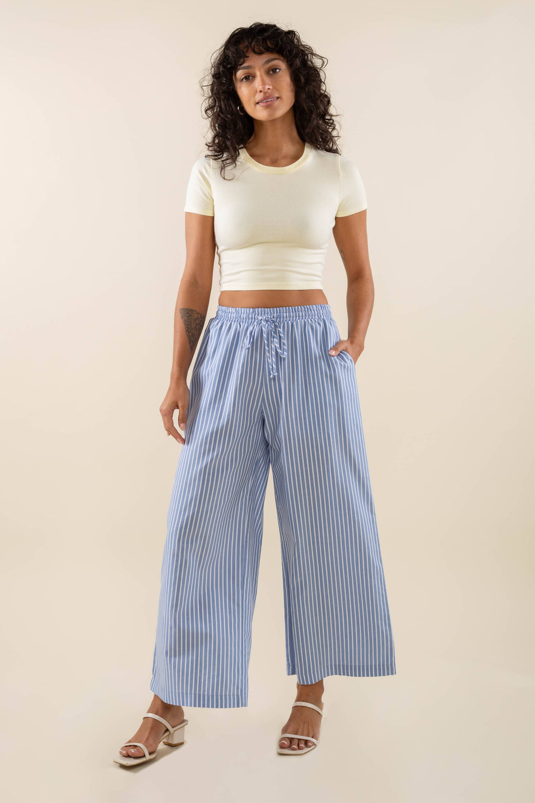 Savannah Striped Culotte Pants