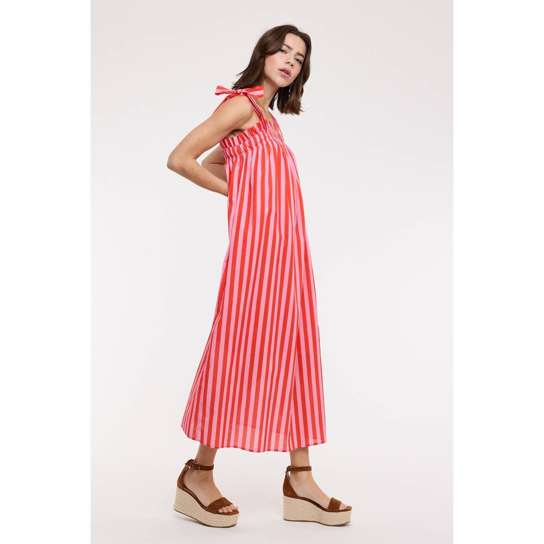 Suzi Striped Midi Dress