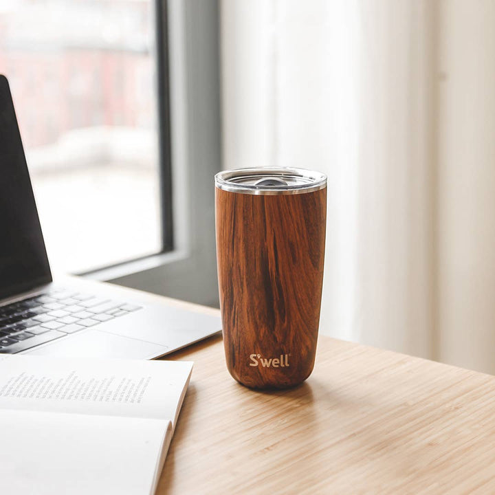 Teakwood Stainless Steel Tumbler with Lid