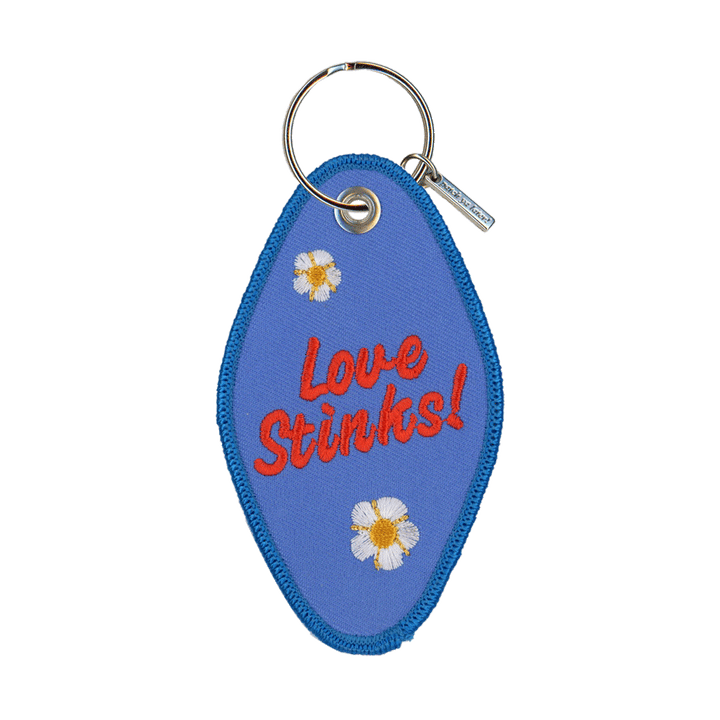 Love Stinks! Embroidered Keychain