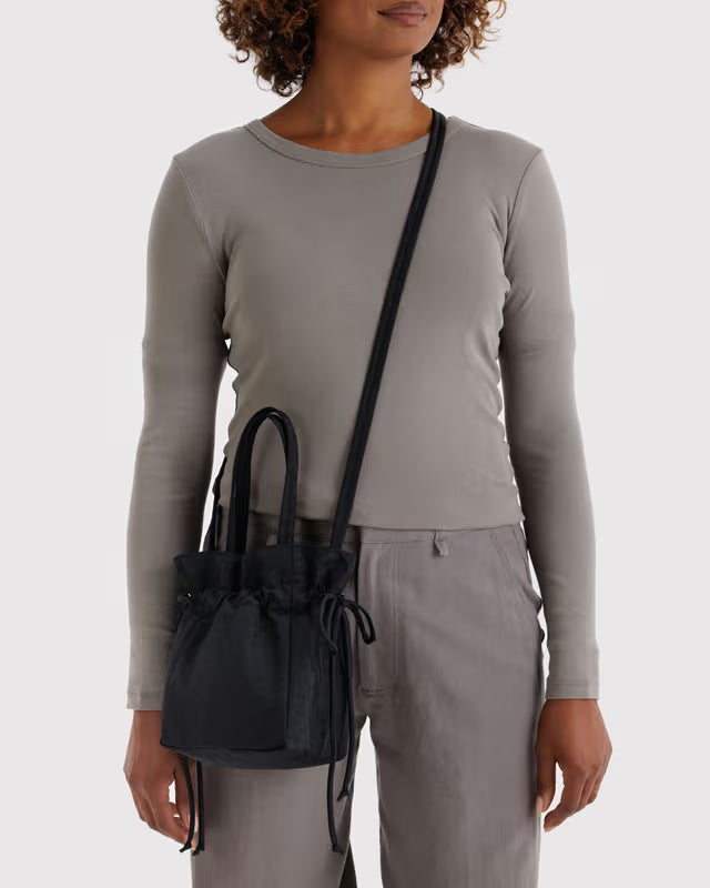 Baggu Nylon Drawstring Bag Black