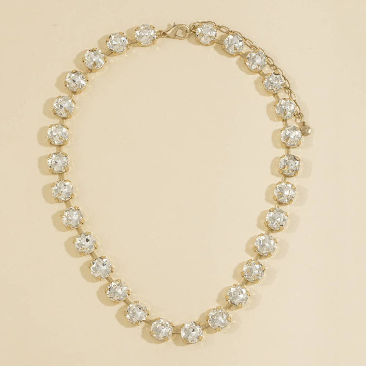 Round Crystal Tennis Necklace