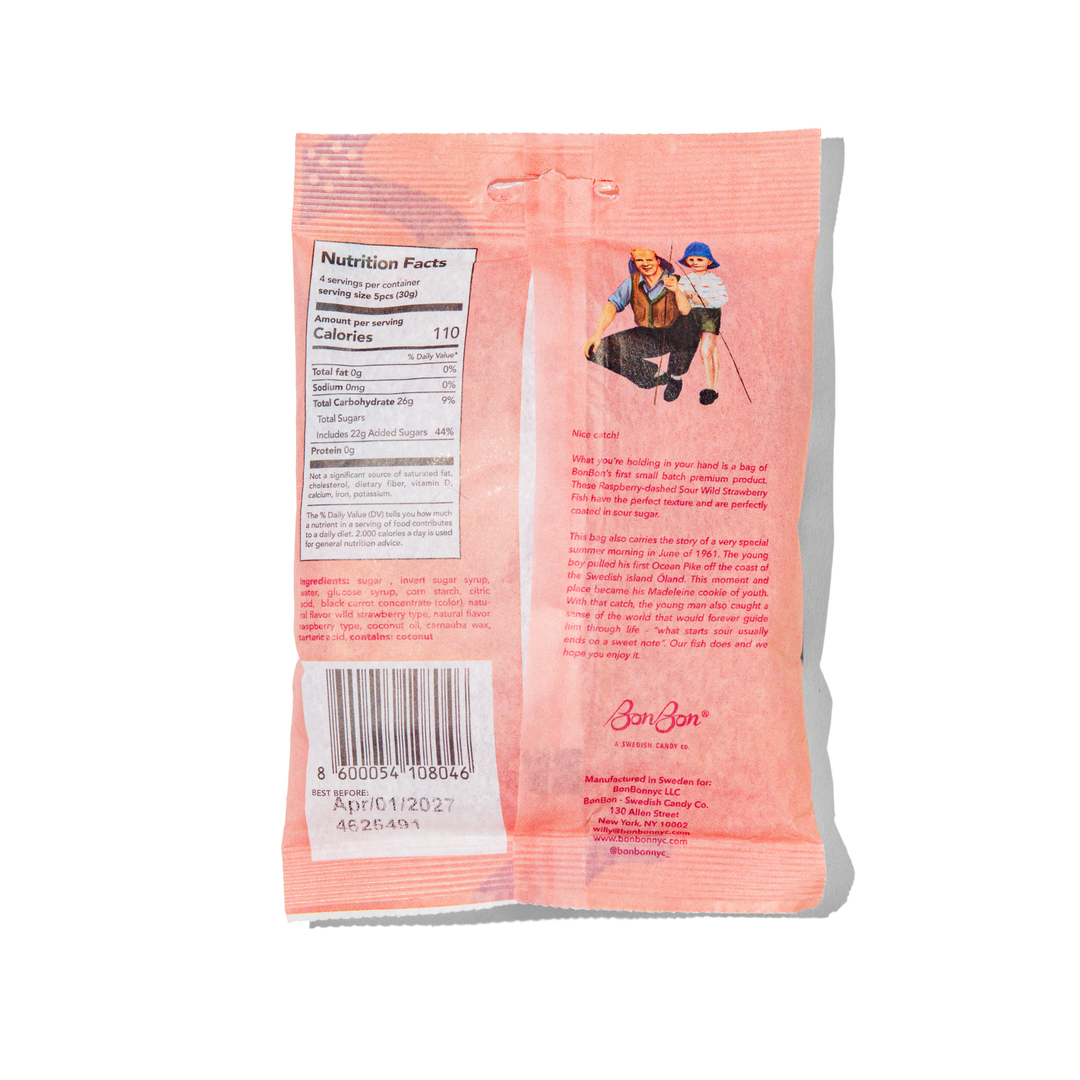 Sour Wild Strawberry Swedish Fish Candy