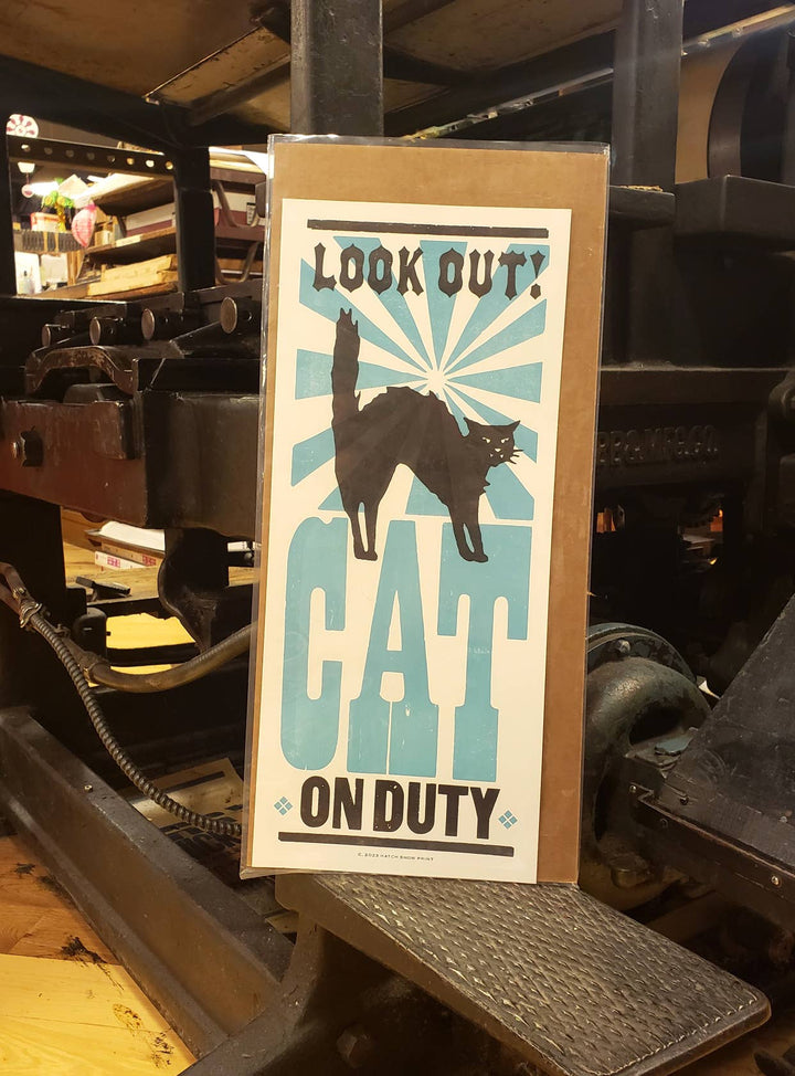 Cat On Duty Poster