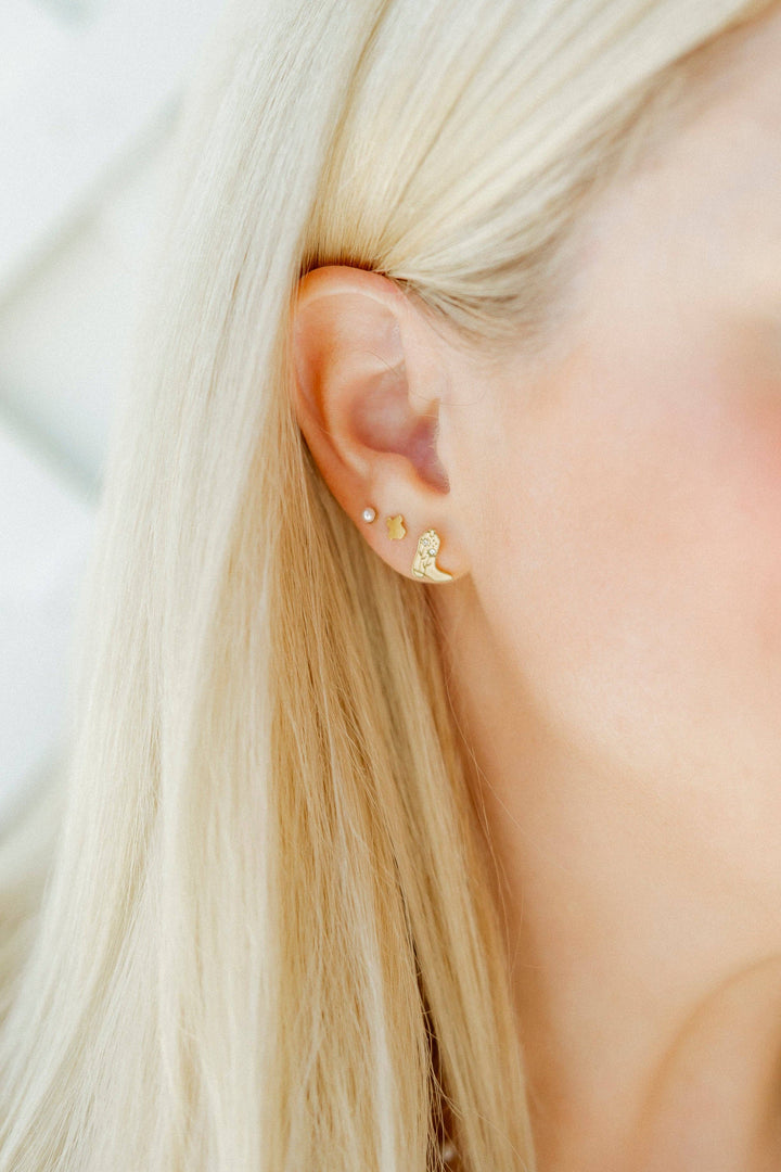 Screwback Stud Earrings - Petite Texas