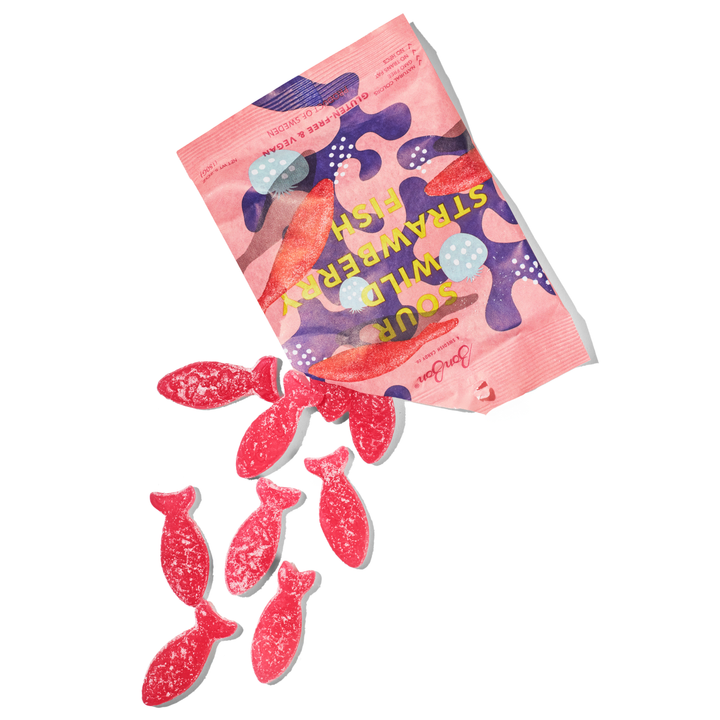 Sour Wild Strawberry Swedish Fish Candy
