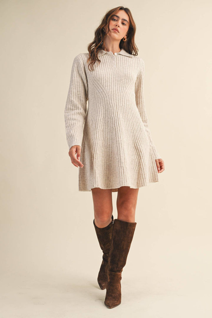 Lane Flared Sweater Mini Dress