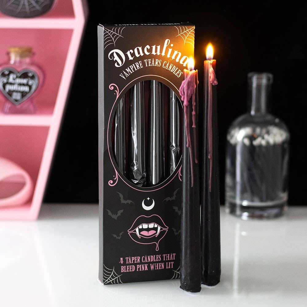 Pink Vampire Tears Bleeding Taper Candles