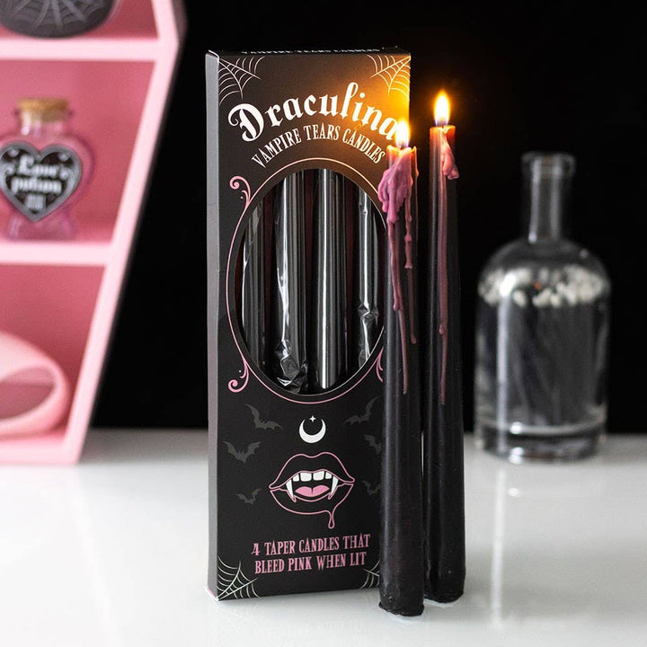 Pink Vampire Tears Bleeding Taper Candles