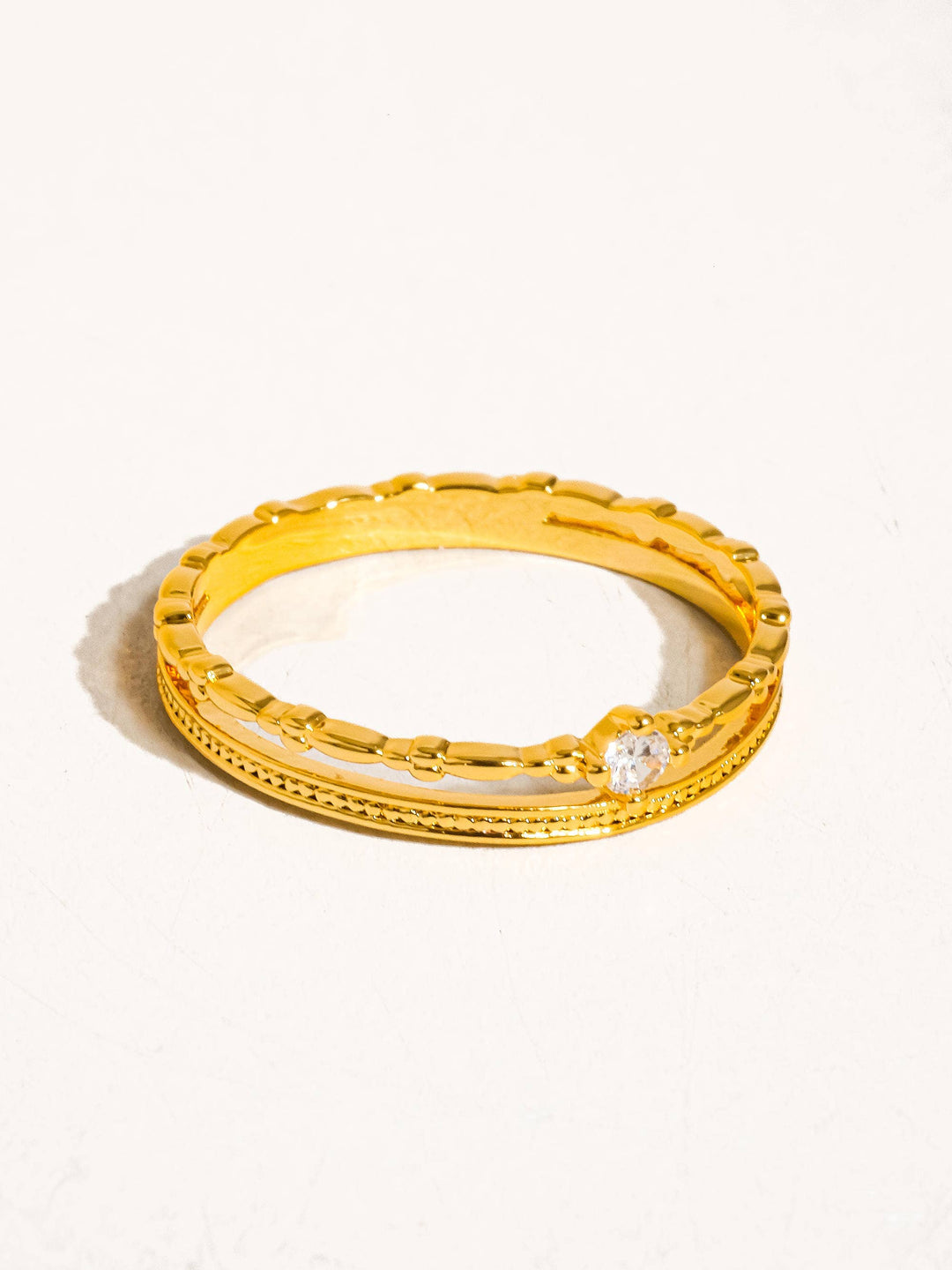 Belen CZ Thin layered Ring