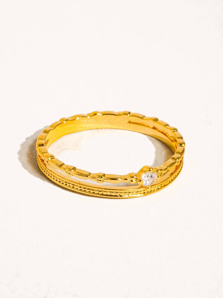 Belen CZ Thin layered Ring